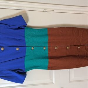 Saks Fifth Avenue Vintage Color Block Dress
